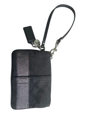 Coach Black Y2K Zip Wristlet Wallet